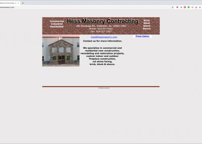 Hess Masonry Original Website