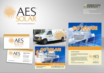 AES Solar logo design and slogan